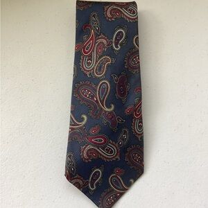 A. Foxx Paisley Silk Tie - Blue and Red. 100% silk 57”x4.75”. Pre-owned.